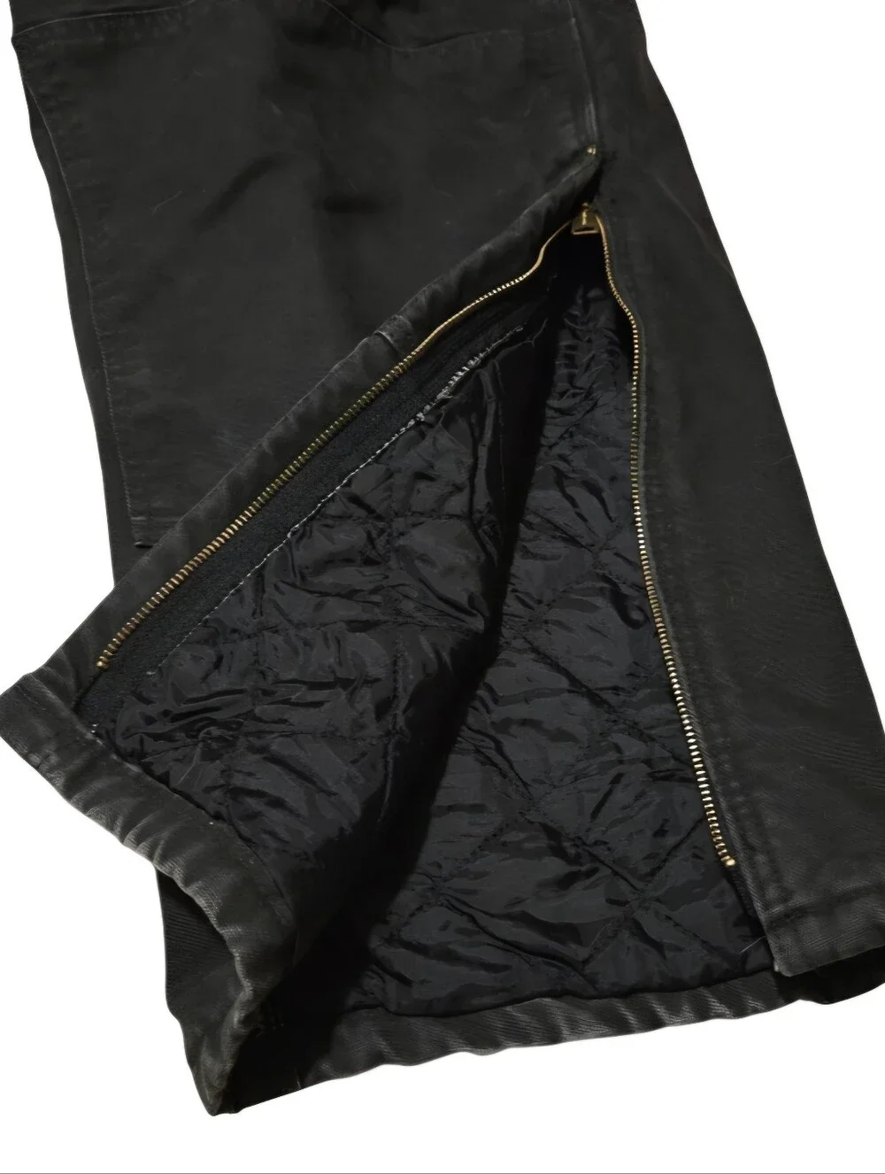 Carhartt Men's R27 BLK Quilt Lined Duck Bib Overalls 50x28 Black Workwear